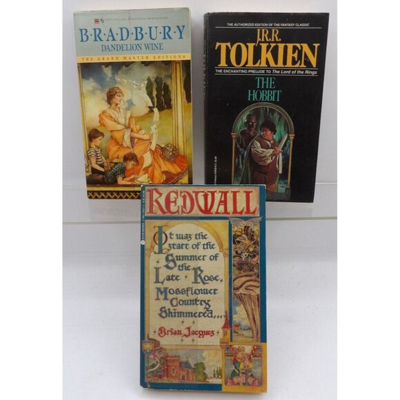 3 Book Set- Ray Bradbury, J.R.R. Tolkien, Brian Jacques Sci-fi & fantasy - Picture 1 of 1